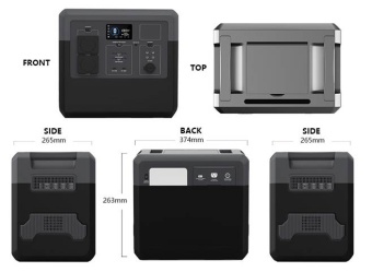 Портативна зарядна електростанція 2E Syayvo 2400 Вт, 2560 Вт/г, WiFi, LFP, стек, швидка зарядка